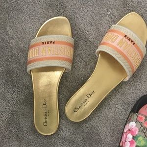 Dior Gold Sandals.